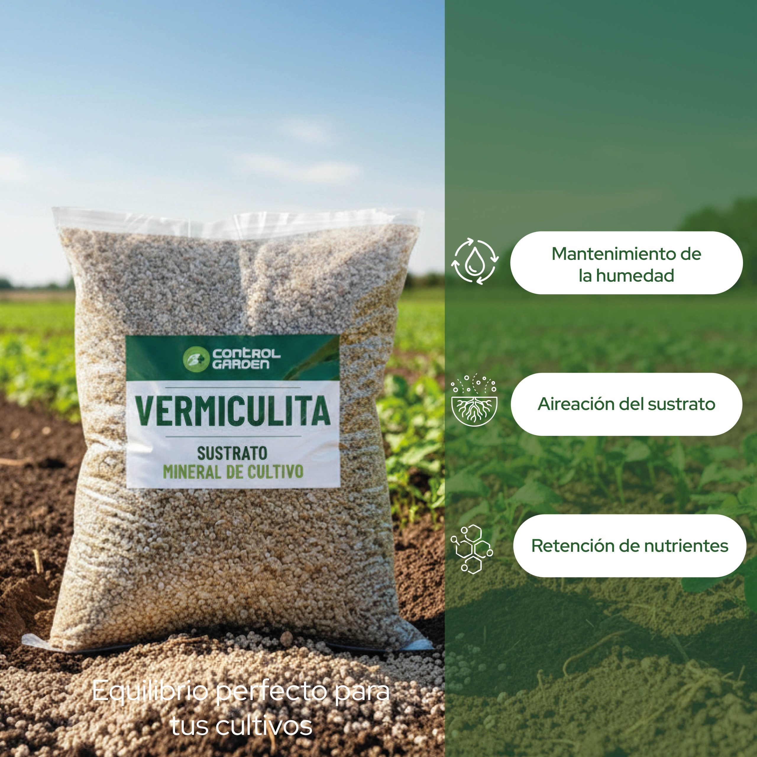 Vermiculita 125L para mejorar el sustrato de plantas y cultivos · foto 5