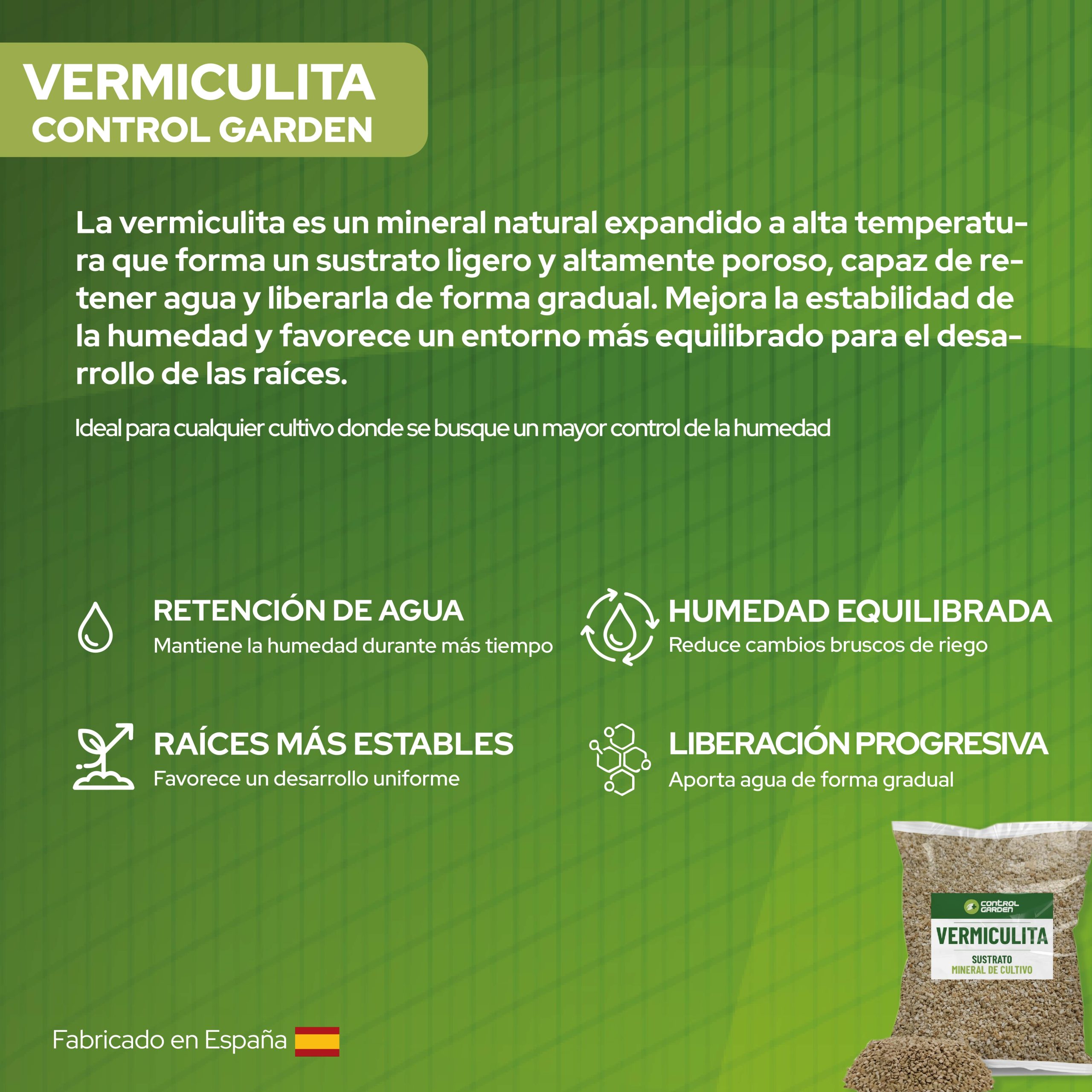 Vermiculita 125L para mejorar el sustrato de plantas y cultivos · foto 6