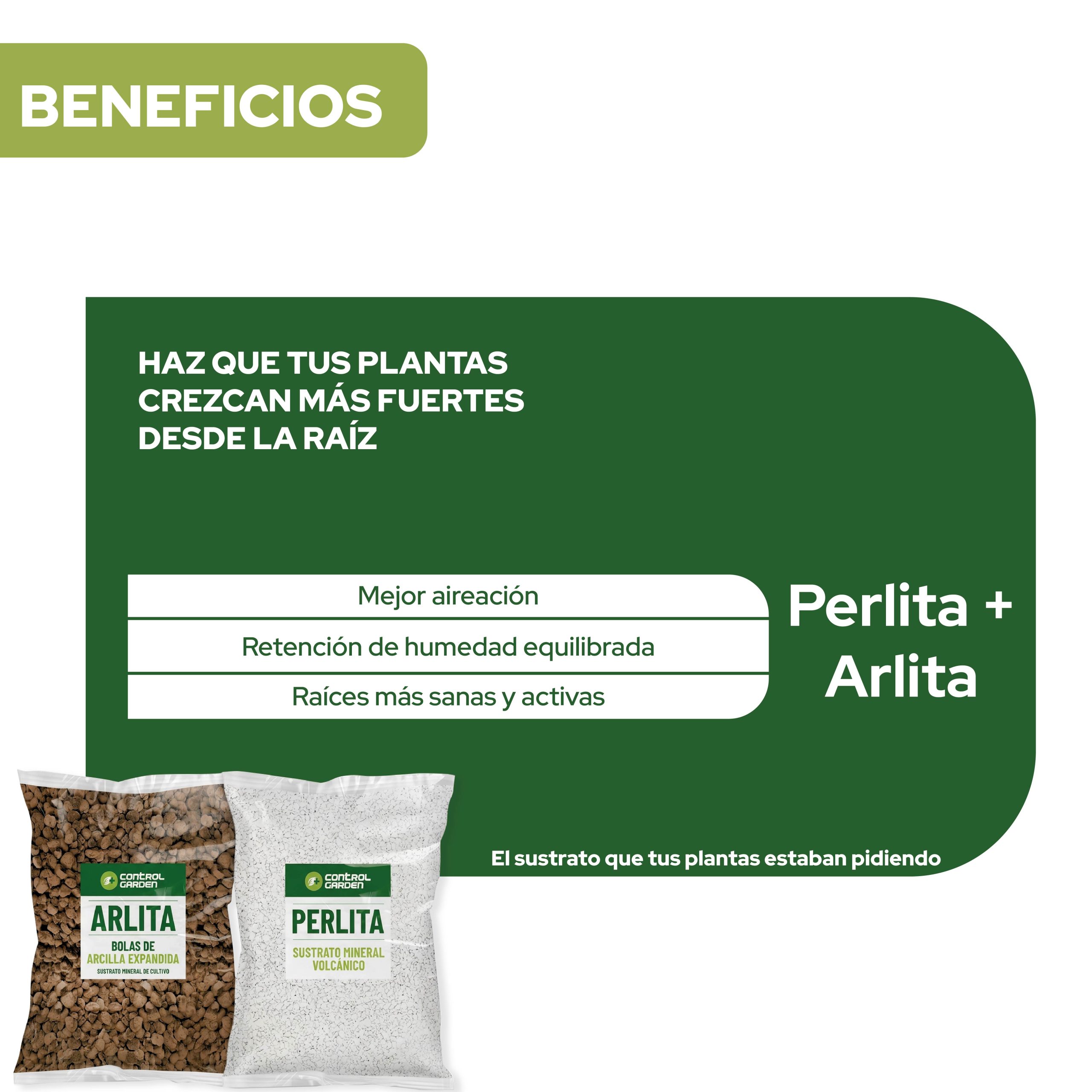 Pack de sustrato Arlita y Perlita de 20L para jardinería · foto 2