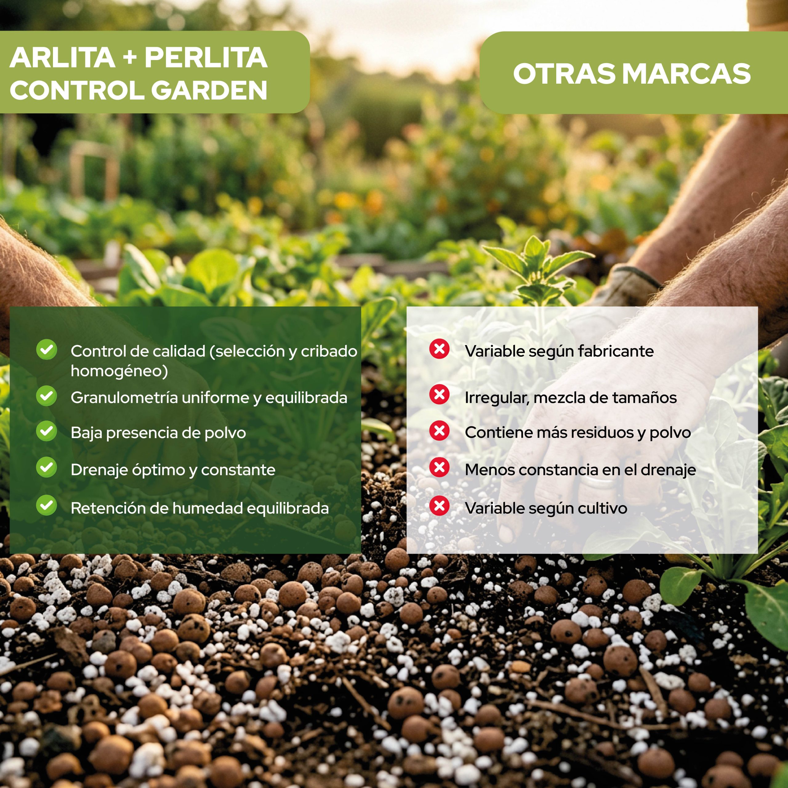Pack de sustrato Arlita y Perlita de 20L para jardinería · foto 6