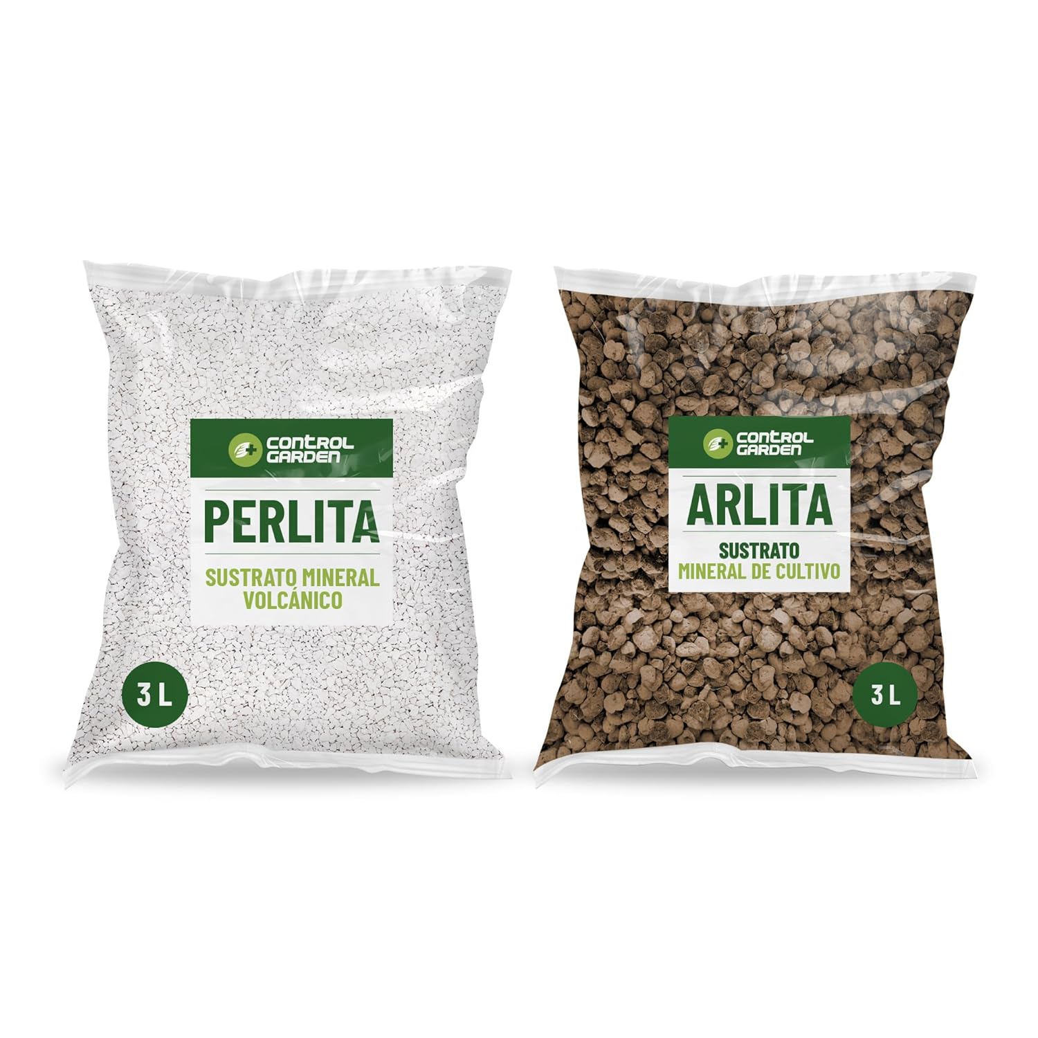 Pack Arlita 3L + Perlita 3L | Sustrato para Plantas y Cultivos Interior y Exterior | Fabricado en España
