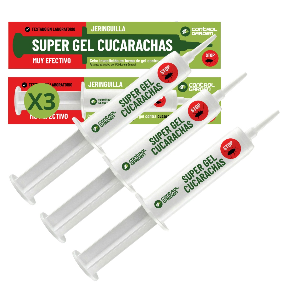 x3 Super Gel Scarafaggi Siringa 10g | Insetticida Siringa Esca Potente Eliminazione Totale Nido e Colonia | Uccide Scarafaggio Professionale Interno Esterno Effetto Letale | Veleno Scarafaggio