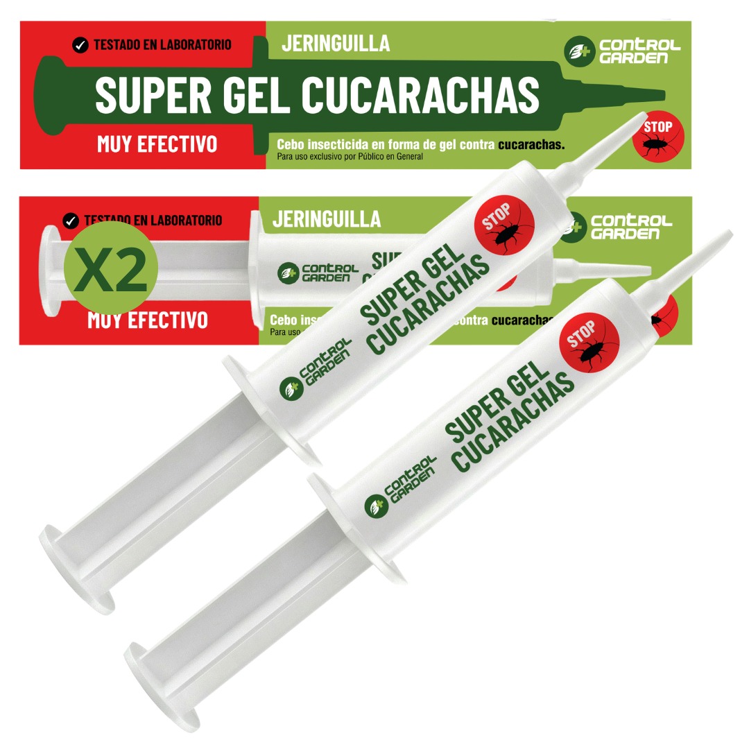x2 Super Gel Cucarachas Siringa 10g | Insetticida Siringa Esca Potente Eliminazione Totale Nido e Colonia | Uccide Cucaracha Professionale Interno Esterno Effetto Letale | Veleno Cucaracha
