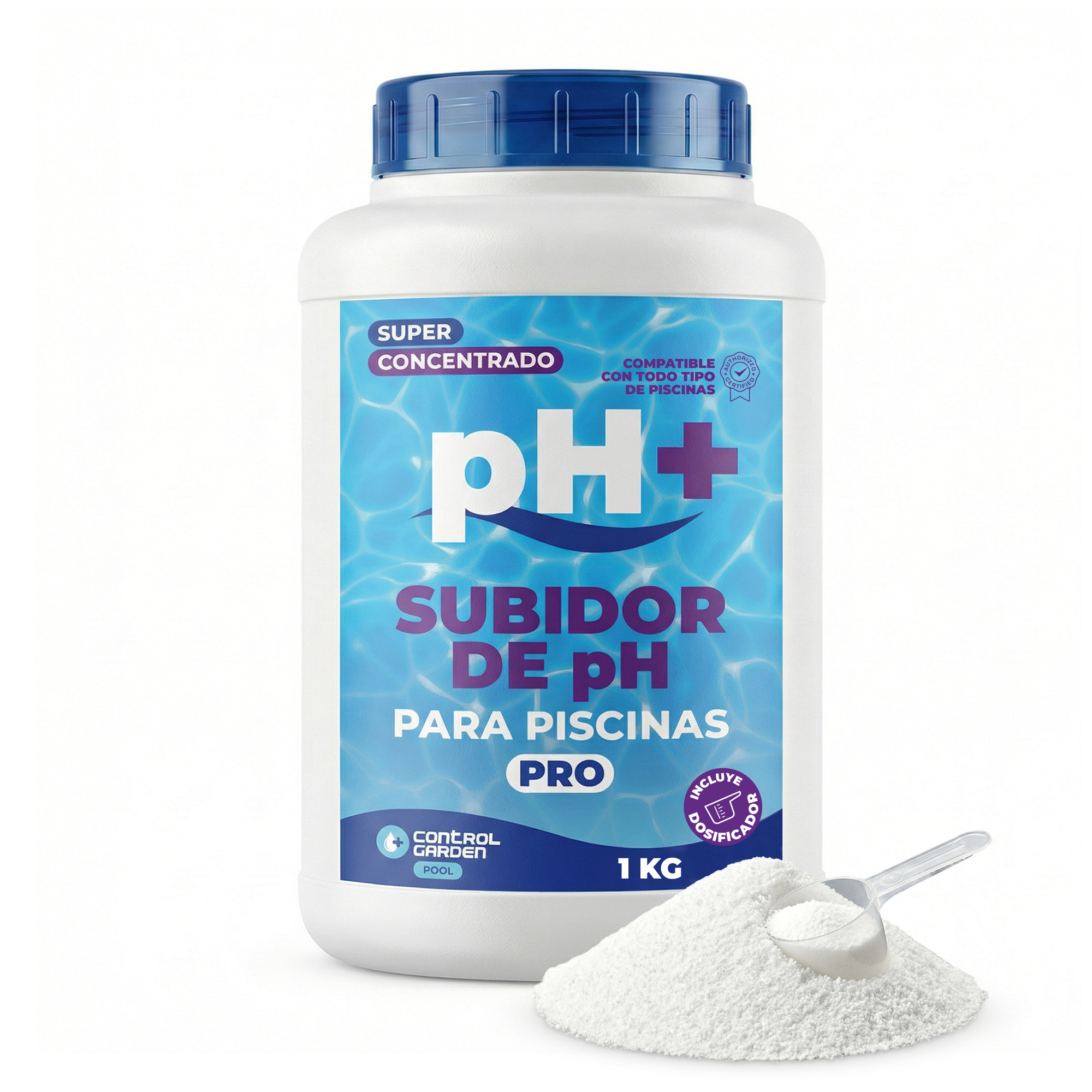 Subidor Ph Piscinas Sólido 1 kg | Aumentador ph+ Piscina Granulado