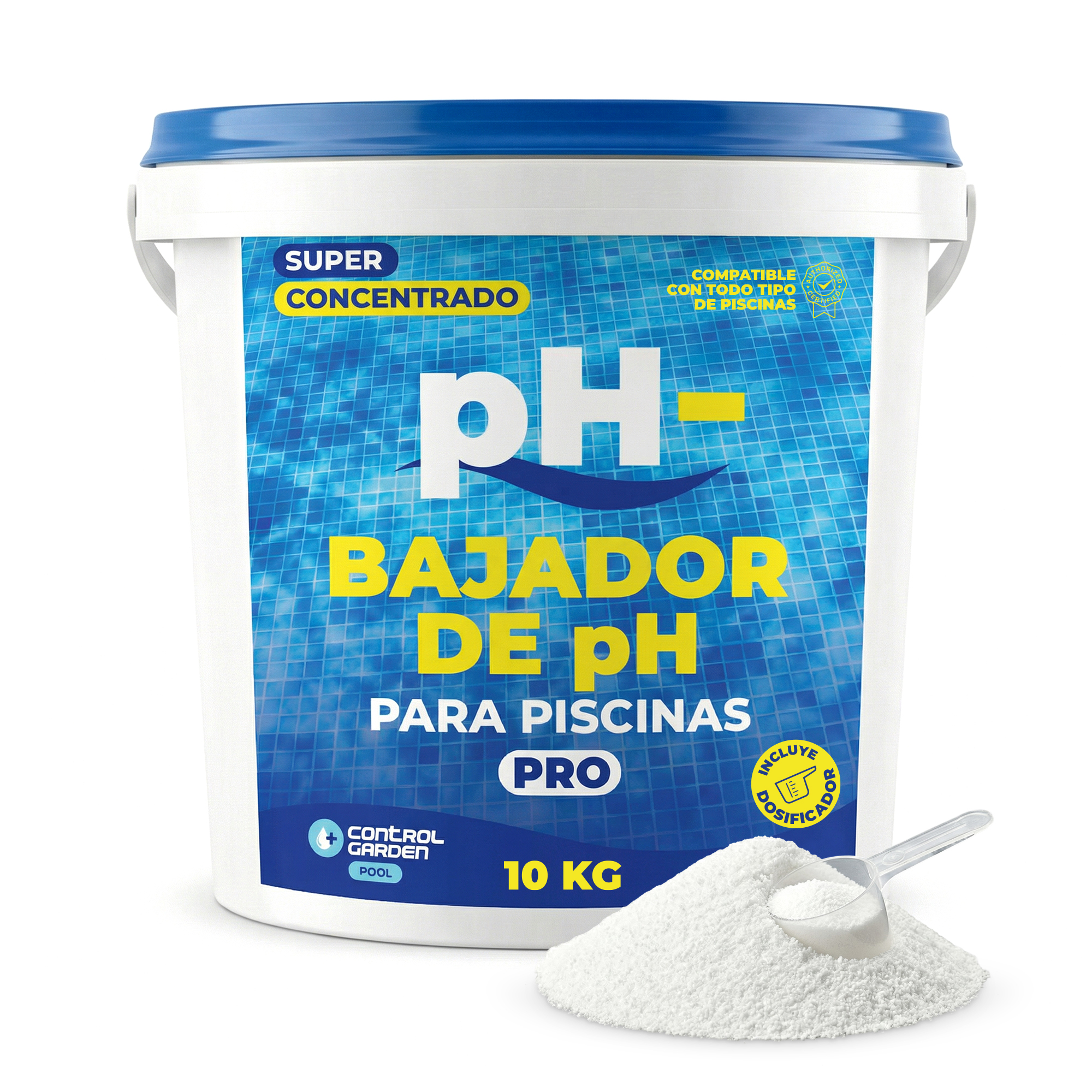 Bajador Ph Piscinas 10 kg – Reductor Piscina ph- Sólido