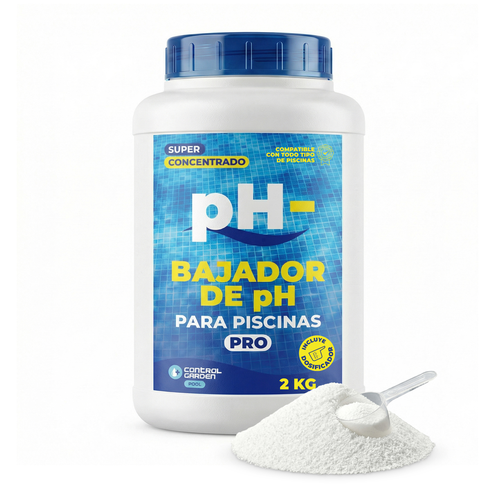 Bajador Ph Piscinas 2 kg – Reductor Piscina ph- Sólido