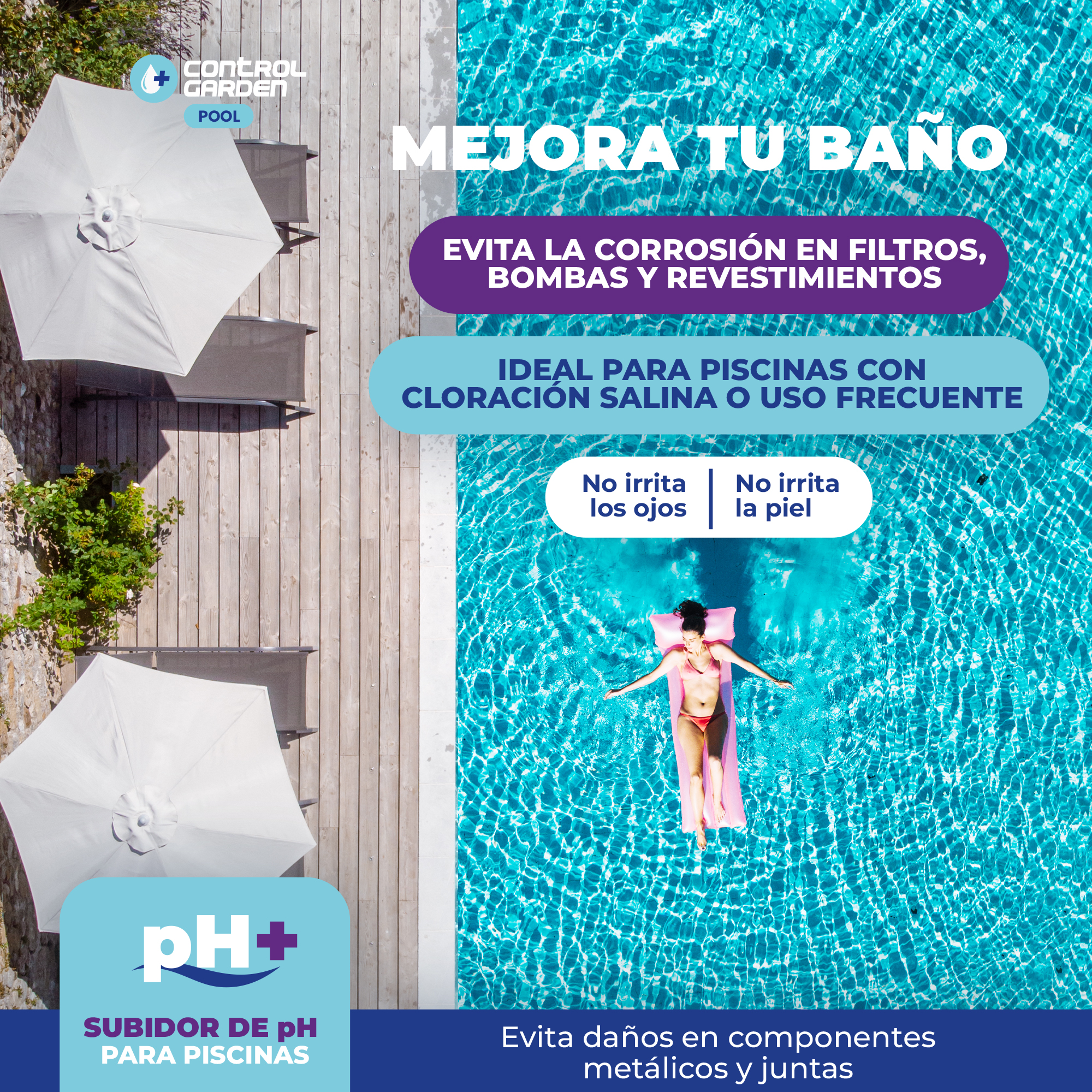 Subidor de pH líquido Control Garden 5L para piscinas, ideal para mantenimiento. · foto 3