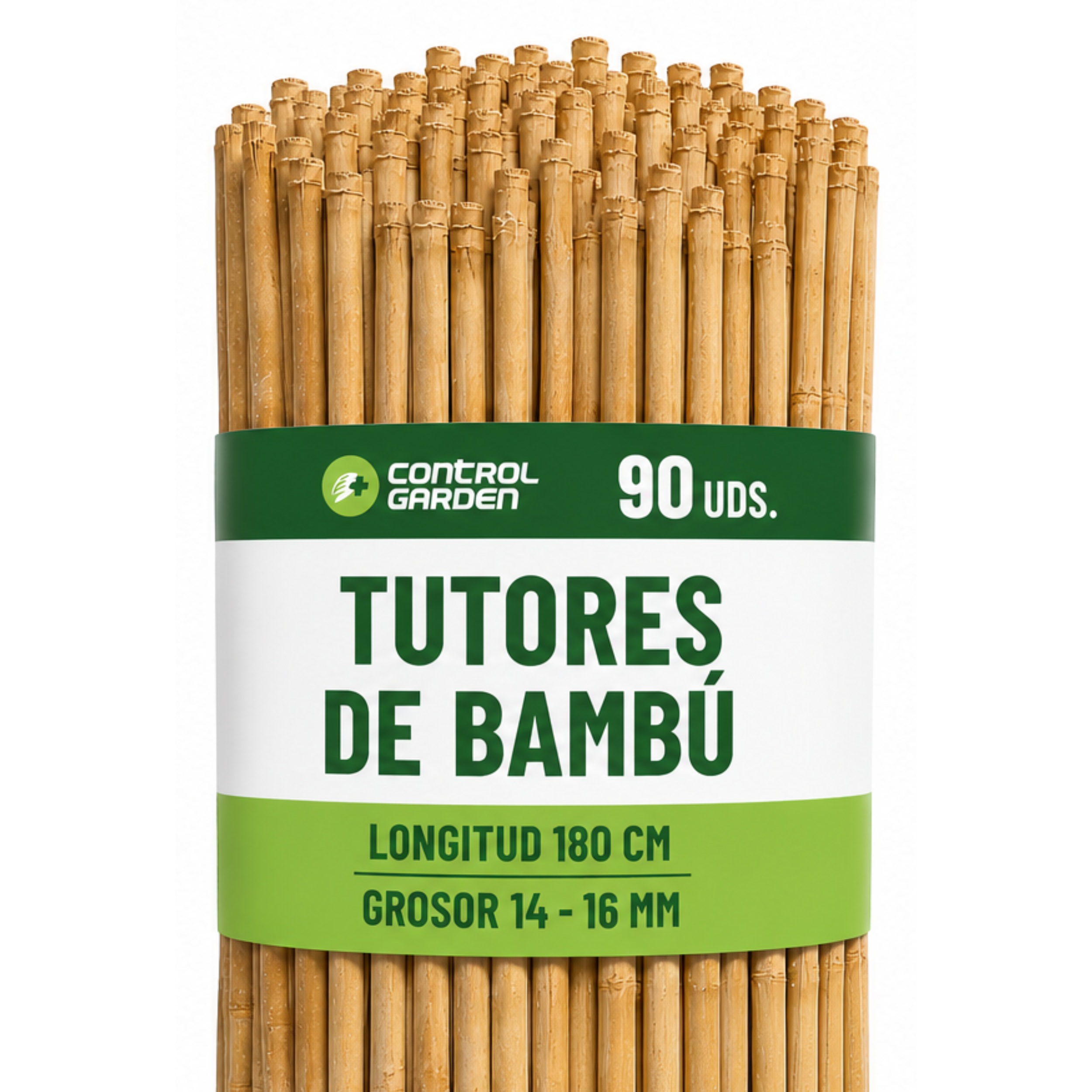 Pacchetto di 90 Unità di Tutor in Bambù Ecologico di 180 cm | Supporto Naturale per Piante ø 14-16 | Bastoni per Alberi, Verdure, Viti e Coltivazioni