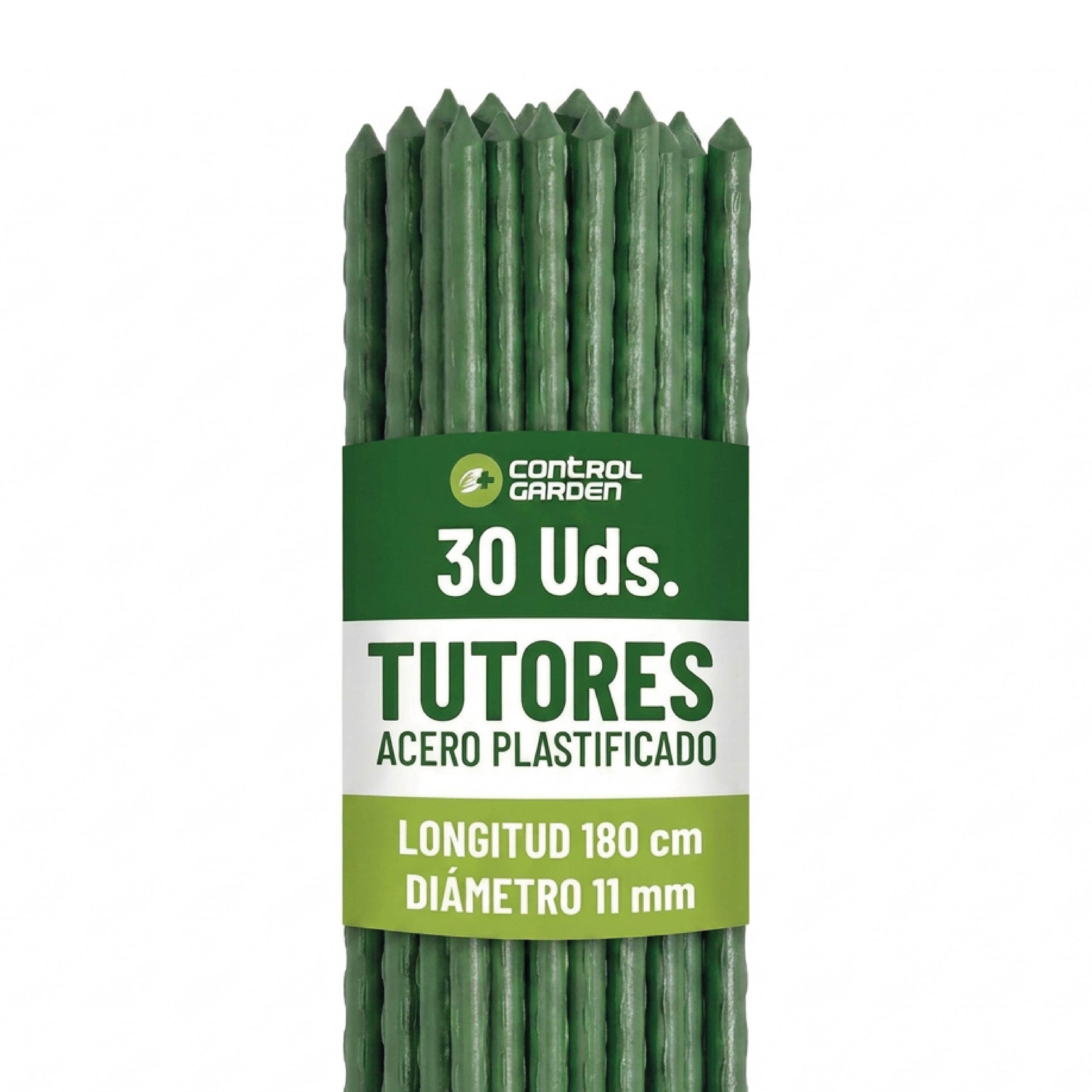 Pack 30 Tutores 180 cm de Acero Recubiertos de PVC